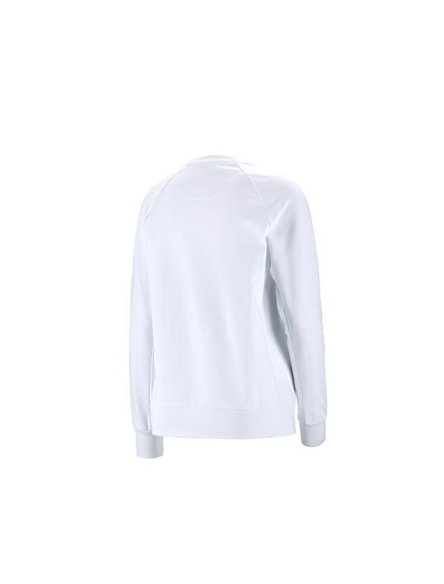 Shirts & Co.: e.s. Sweatshirt cotton stretch, Damen + weiß 1