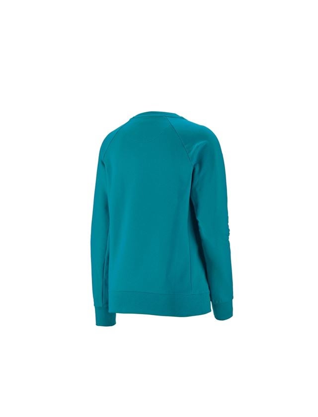 Menuisiers: e.s. Sweatshirt cotton stretch, femmes + océan 1