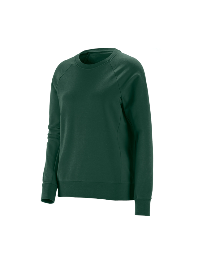 Galabau / Forst- und Landwirtschaft: e.s. Sweatshirt cotton stretch, Damen + grün