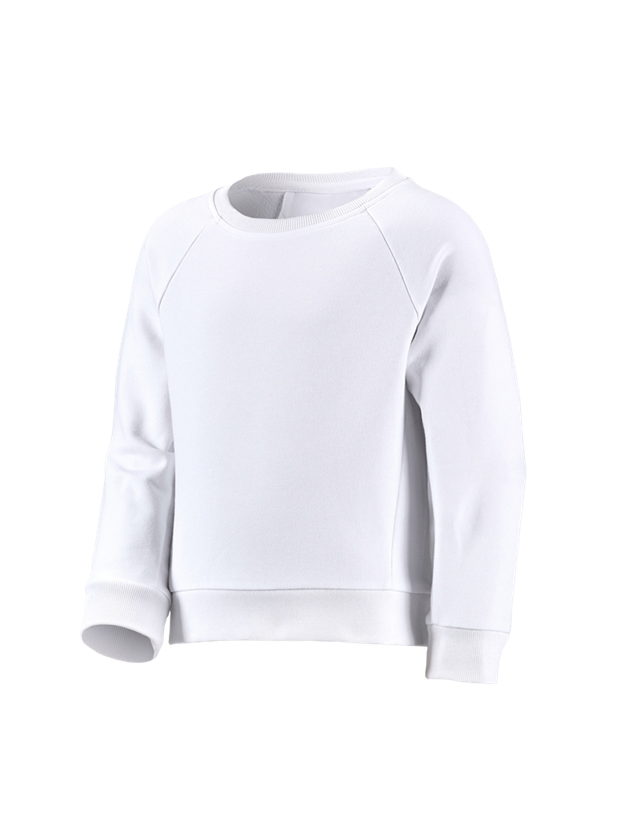 Shirts & Co.: e.s. Sweatshirt cotton stretch, Kinder + weiß
