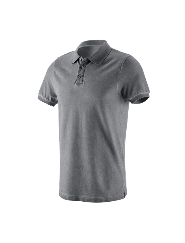 Shirts & Co.: e.s. Polo-Shirt vintage cotton stretch + zement vintage