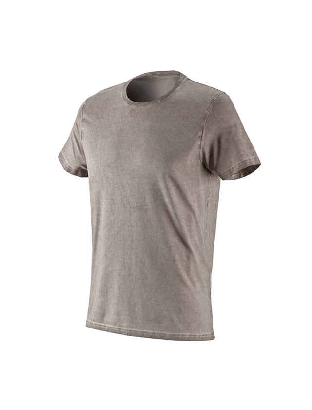 Shirts & Co.: e.s. T-Shirt vintage cotton stretch + taupe vintage