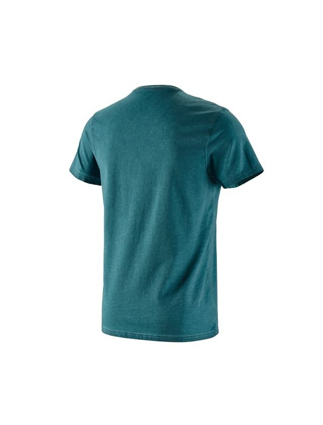Shirts & Co.: e.s. T-Shirt vintage cotton stretch + dunkelcyan vintage 3