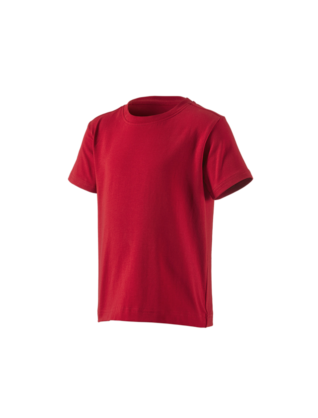 Shirts & Co.: e.s. T-Shirt cotton stretch, Kinder + feuerrot