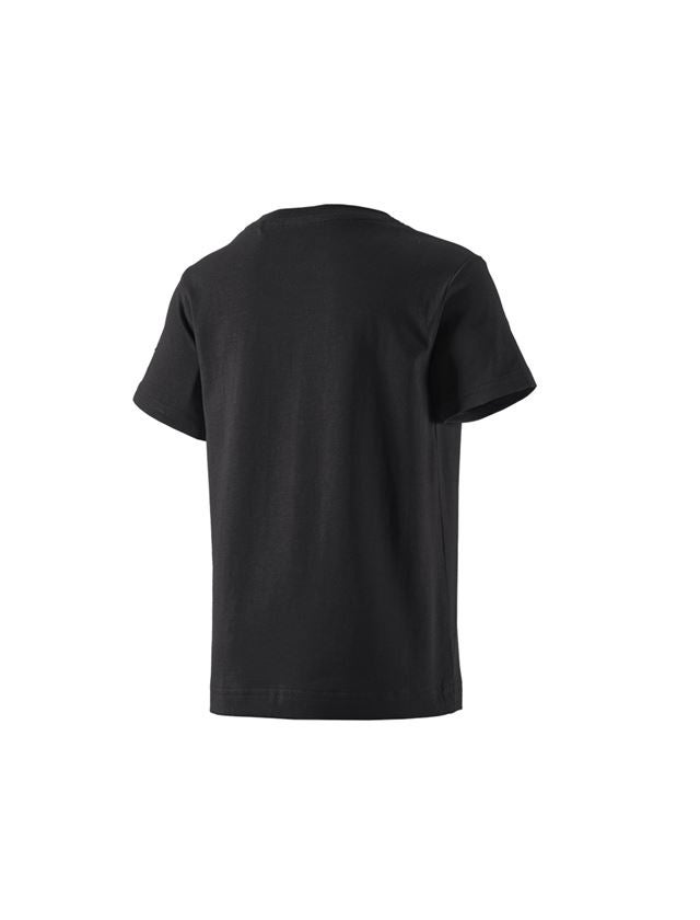Hauts: e.s. T-shirt cotton stretch, enfants + noir 2
