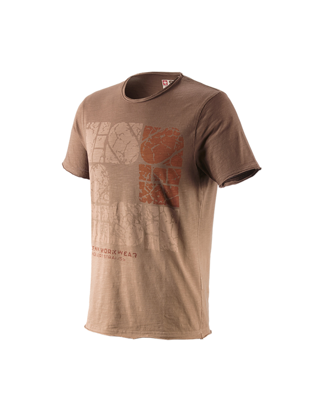 Shirts, Pullover & more: e.s. T-Shirt denim workwear + lightbrown vintage