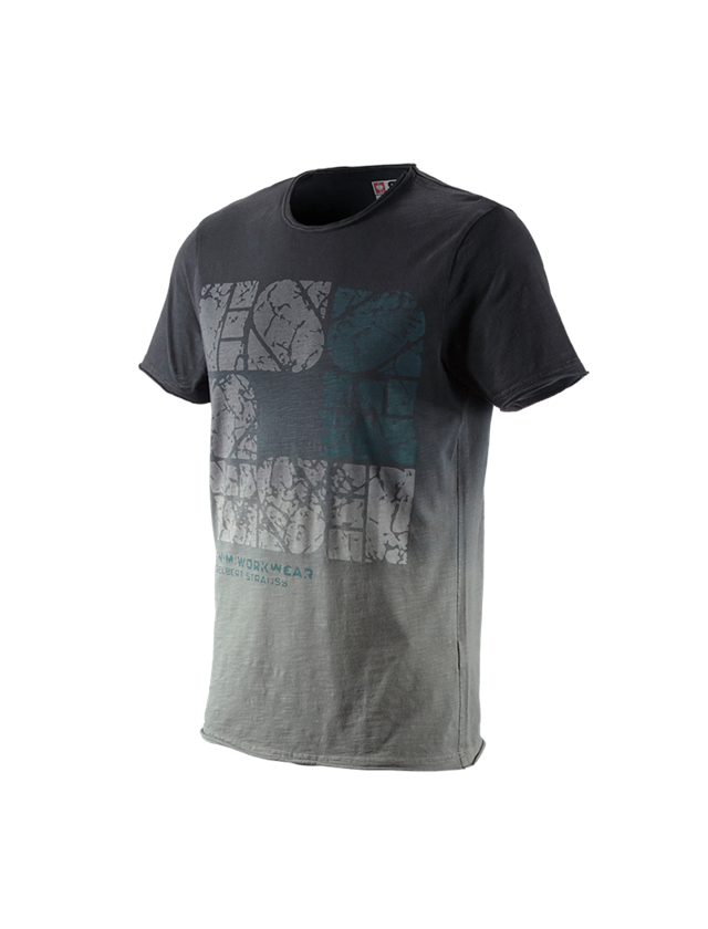 Hauts: e.s. T-Shirt denim workwear + noir oxyde vintage