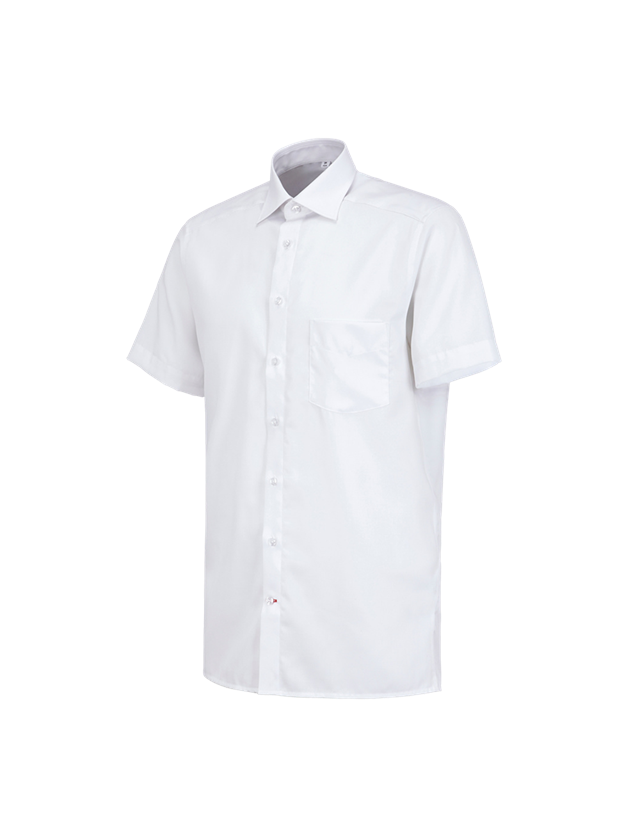 Shirts & Co.: Business Hemd e.s.comfort, kurzarm + weiß