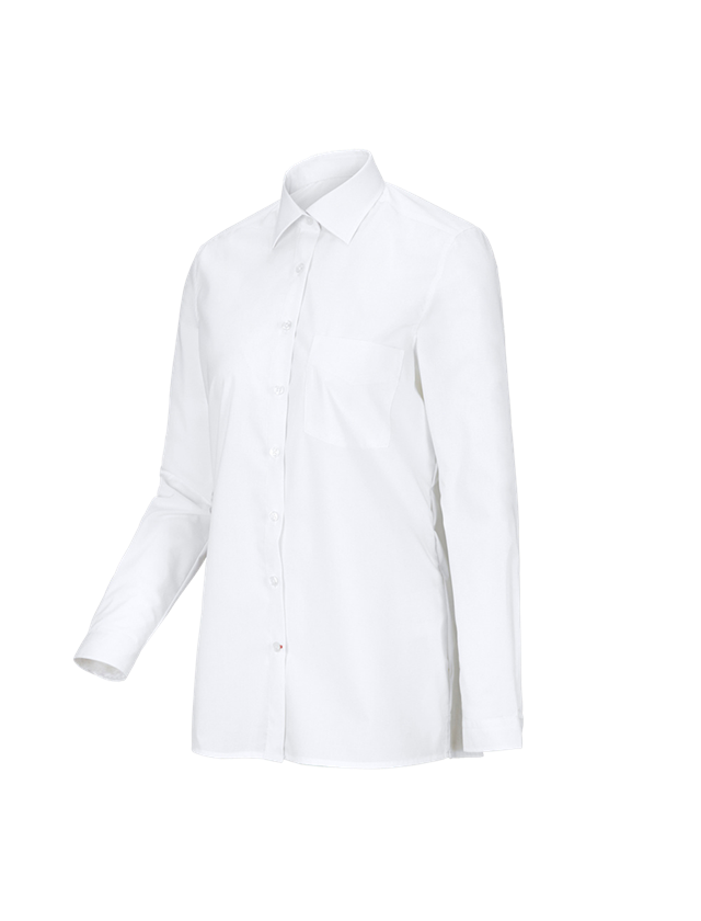 Shirts, Pullover & more: e.s. Service blouse long sleeved + white