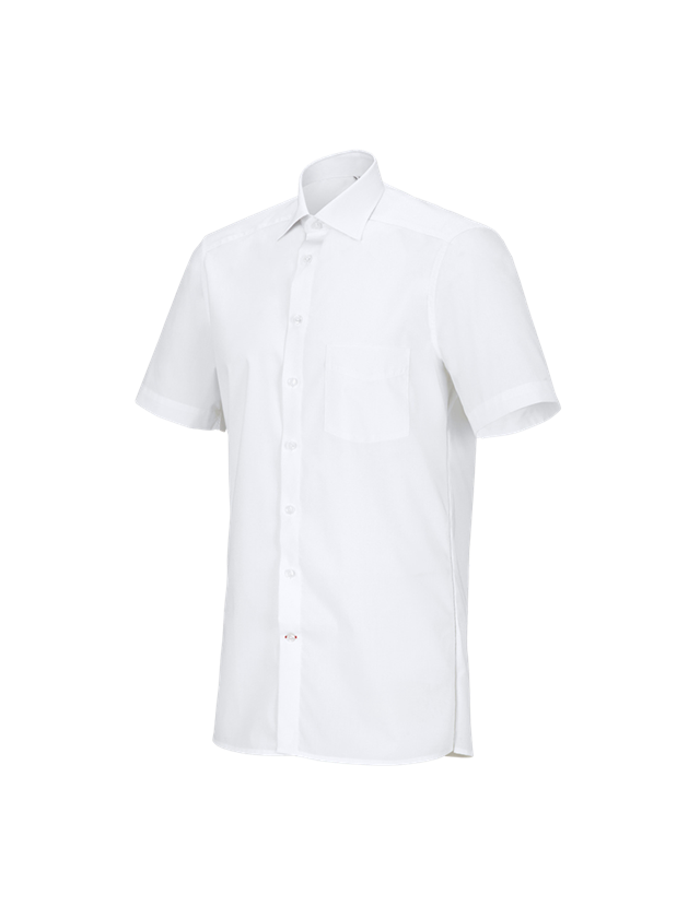 Hauts: e.s. Chemise de service à manches courtes + blanc