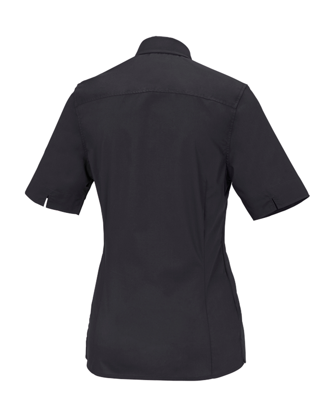 Shirts & Co.: Business Bluse e.s.comfort, kurzarm + schwarz 1