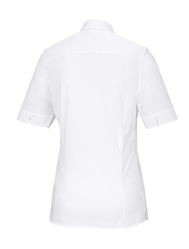 Shirts & Co.: Business Bluse e.s.comfort, kurzarm + weiß 1
