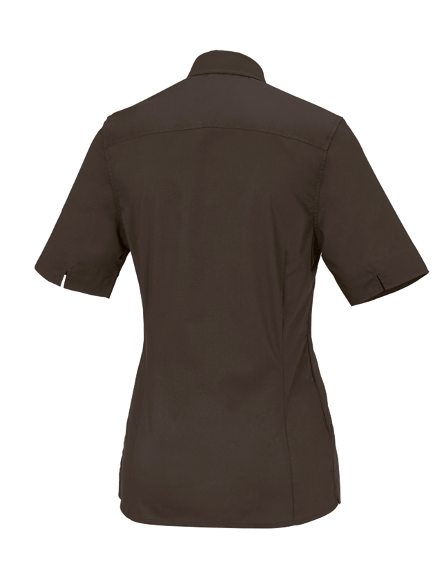 Shirts & Co.: Business Bluse e.s.comfort, kurzarm + kastanie 3