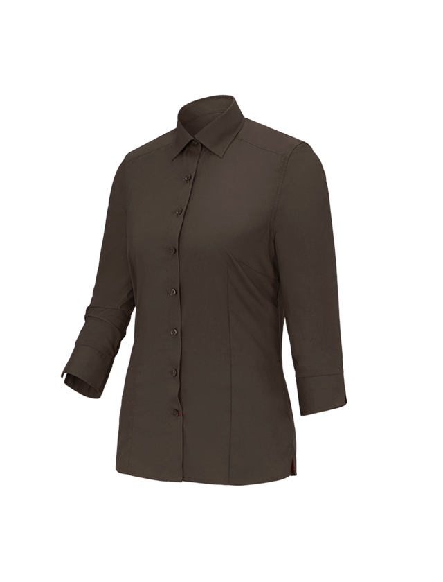 Shirts, Pullover & more: Business blouse e.s.comfort, 3/4-sleeve + chestnut