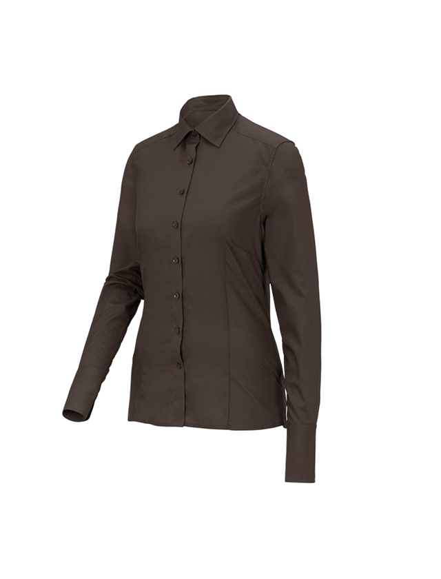 Shirts, Pullover & more: Business blouse e.s.comfort, long sleeved + chestnut 1