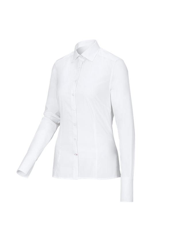 Shirts, Pullover & more: Business blouse e.s.comfort, long sleeved + white