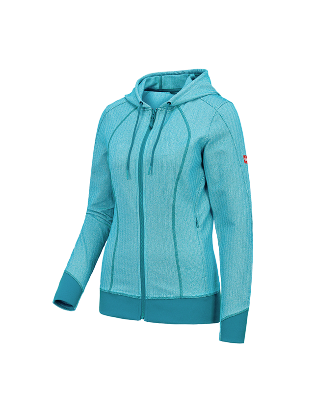 Shirts, Pullover & more: e.s. Functional hooded jacket herringbone, ladies' + ocean 1