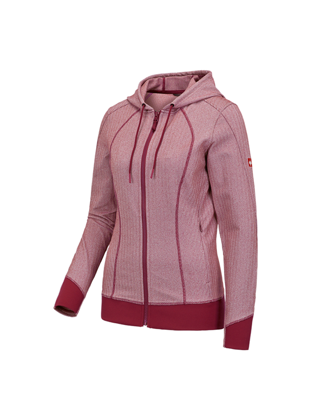 Shirts, Pullover & more: e.s. Functional hooded jacket herringbone, ladies' + ruby 2