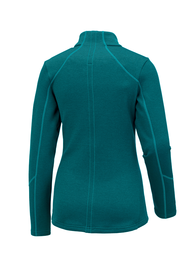 Work Jackets: e.s. Functional sweat jacket melange, ladies' + ocean melange 1