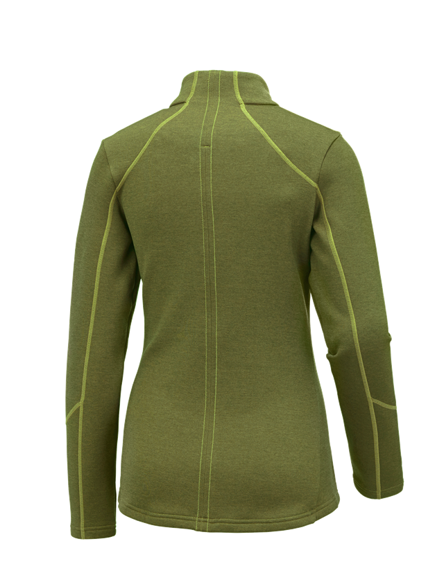Work Jackets: e.s. Functional sweat jacket melange, ladies' + maygreen melange 1