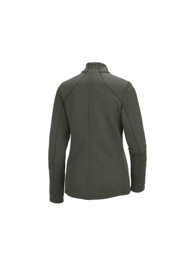 Work Jackets: e.s. Functional sweat jacket melange, ladies' + thyme melange 1
