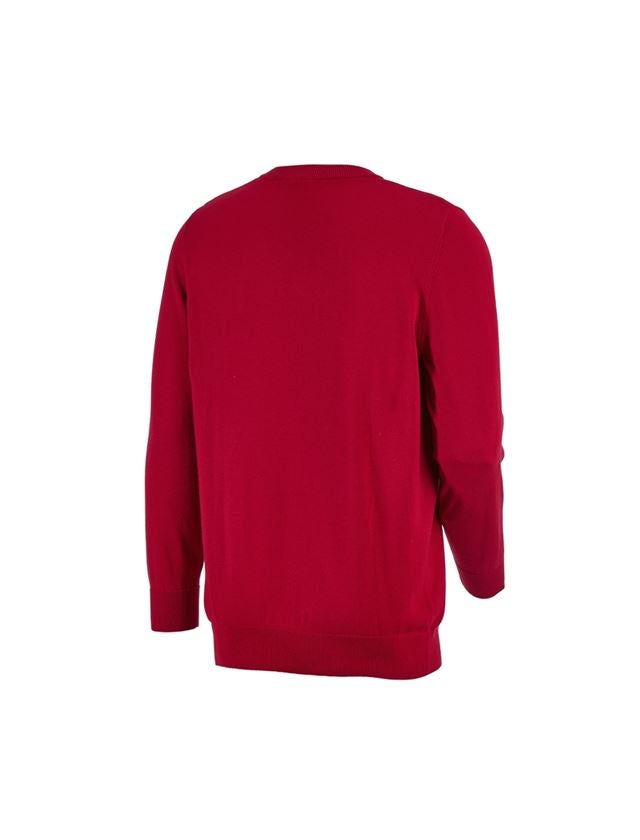 Gardening / Forestry / Farming: e.s. Knitted pullover, round neck + red 1