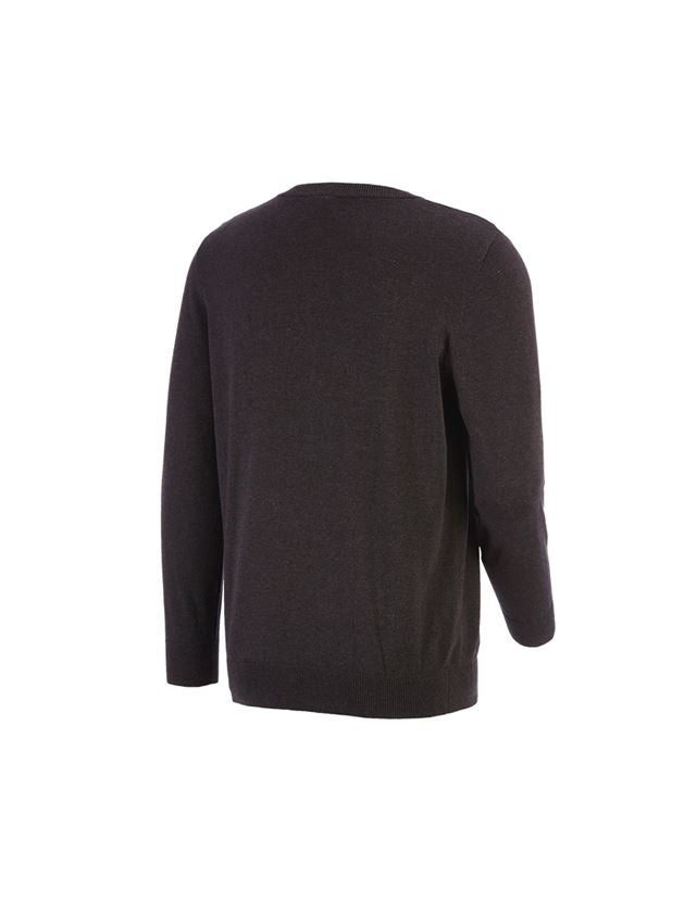 Plumbers / Installers: e.s. Knitted pullover, round neck + brown melange 1