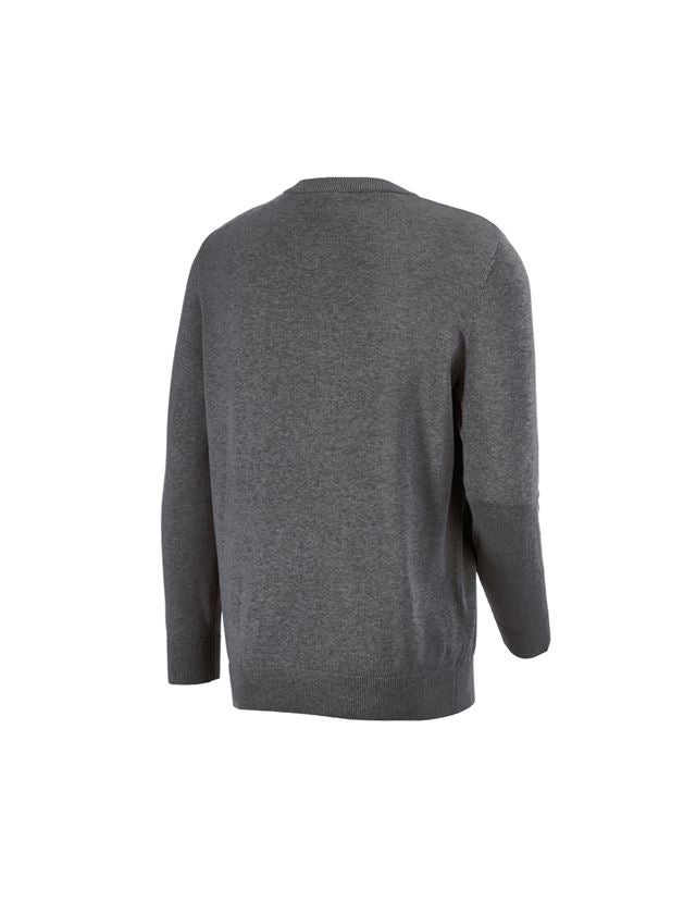 Plumbers / Installers: e.s. Knitted pullover, round neck + anthracite melange 1