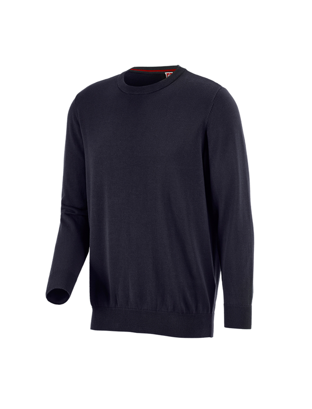 Shirts & Co.: e.s. Strickpullover, rundhals + dunkelblau