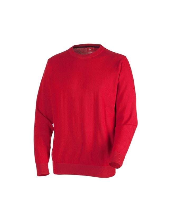 Shirts & Co.: e.s. Strickpullover, rundhals + rot