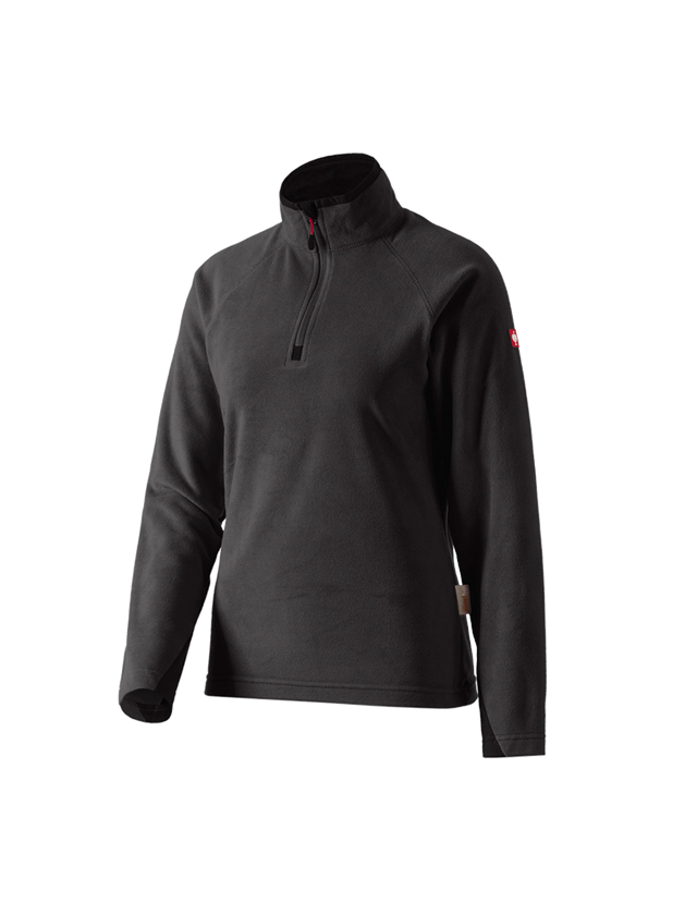 Shirts & Co.: Damen Microfleece Troyer dryplexx® micro + schwarz 1