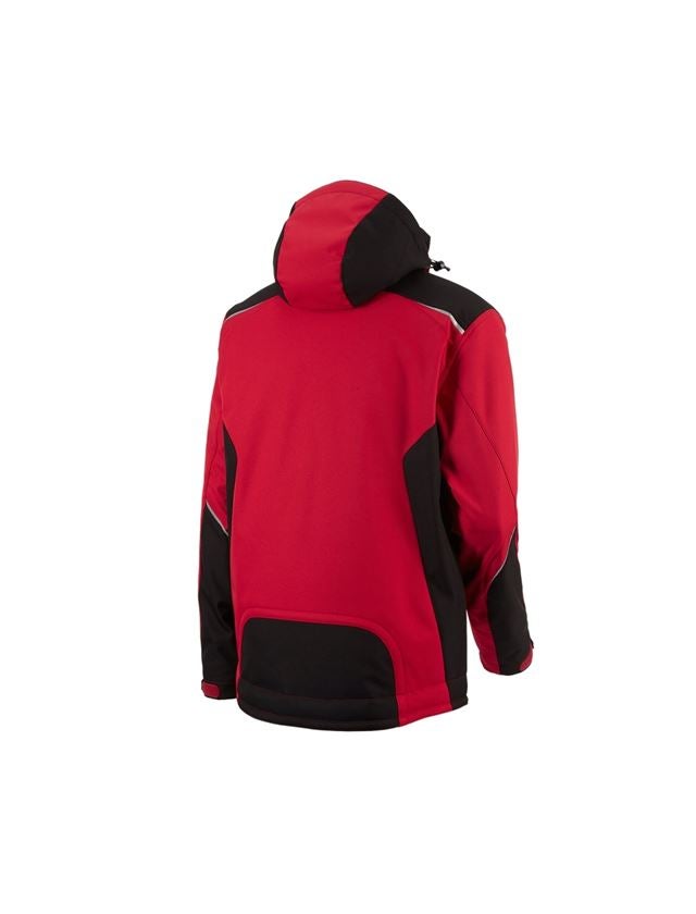 Work Jackets: Softshell jacket e.s.motion + red/black 3