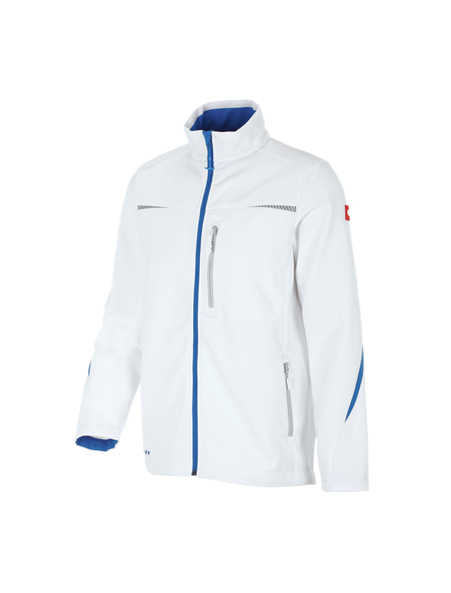 Work Jackets: Softshell jacket e.s.motion 2020 + white/gentian blue 2
