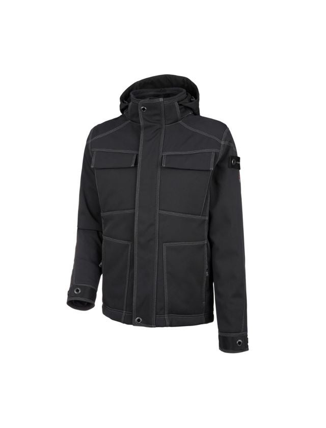 Work Jackets: Winter softshell jacket e.s.roughtough + black 2