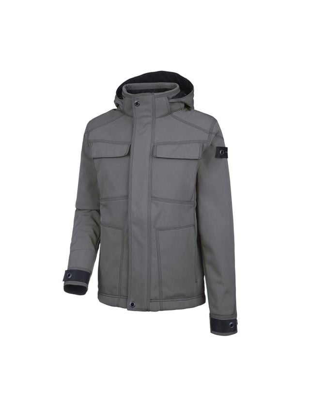 Work Jackets: Winter softshell jacket e.s.roughtough + titanium