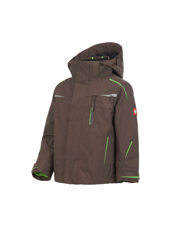 Jackets: 3 in 1 functional jacket e.s.motion 2020,  childr. + chestnut/sea green