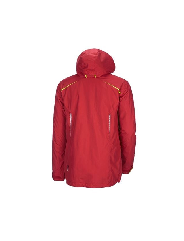 Work Jackets: 3 in 1 functional jacket e.s.motion 2020, men's + fiery red/high-vis yellow 3