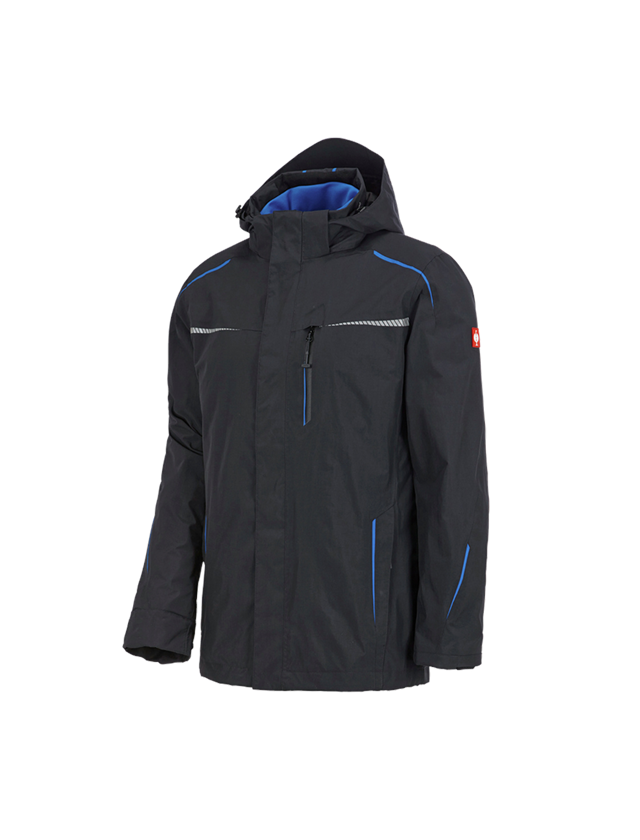 Work Jackets: 3 in 1 functional jacket e.s.motion 2020, men's + graphite/gentian blue 2