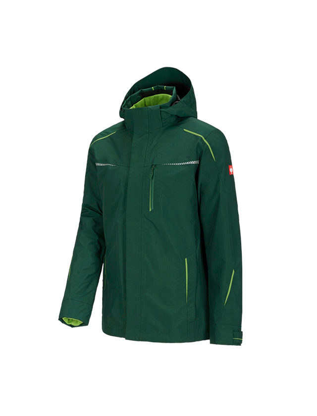 Work Jackets: 3 in 1 functional jacket e.s.motion 2020, men's + green/sea green 2