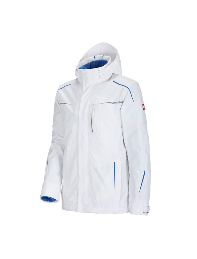 Work Jackets: 3 in 1 functional jacket e.s.motion 2020, men's + white/gentian blue 2