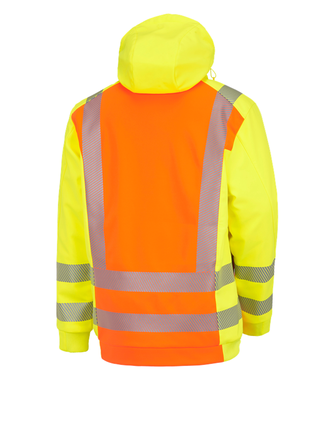Work Jackets: High-vis winter softshell jacket e.s.motion 2020 + high-vis orange/high-vis yellow 3