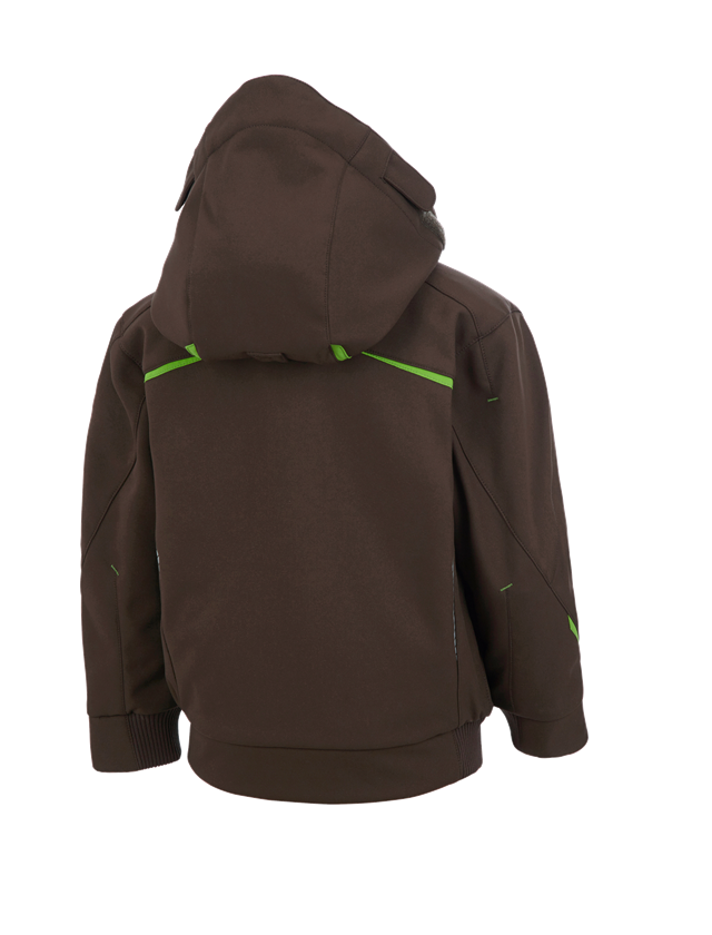 Jackets: Winter softshell jacket e.s.motion 2020,children's + chestnut/sea green 3