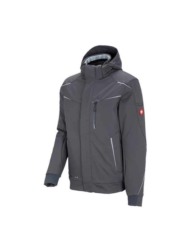 Work Jackets: Winter softshell jacket e.s.motion 2020, men's + anthracite/platinum 2