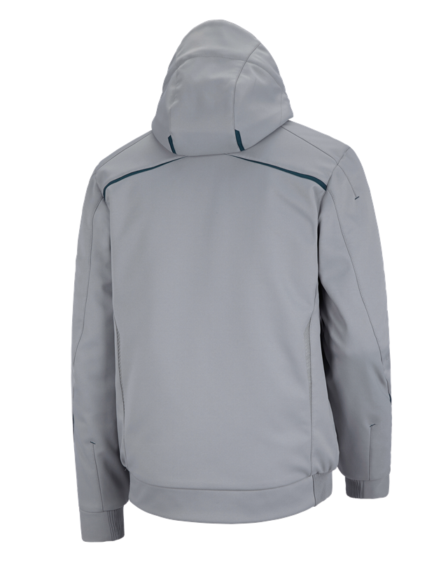 Work Jackets: Winter softshell jacket e.s.motion 2020, men's + platinum/seablue 3