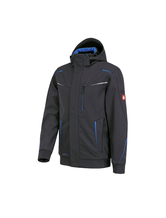 Work Jackets: Winter softshell jacket e.s.motion 2020, men's + graphite/gentian blue 2