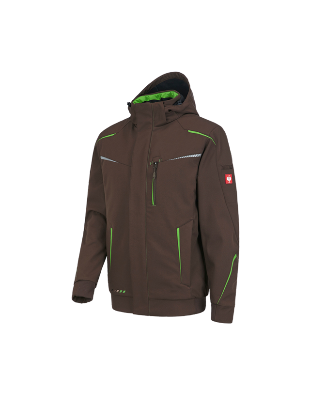 Work Jackets: Winter softshell jacket e.s.motion 2020, men's + chestnut/seagreen 2