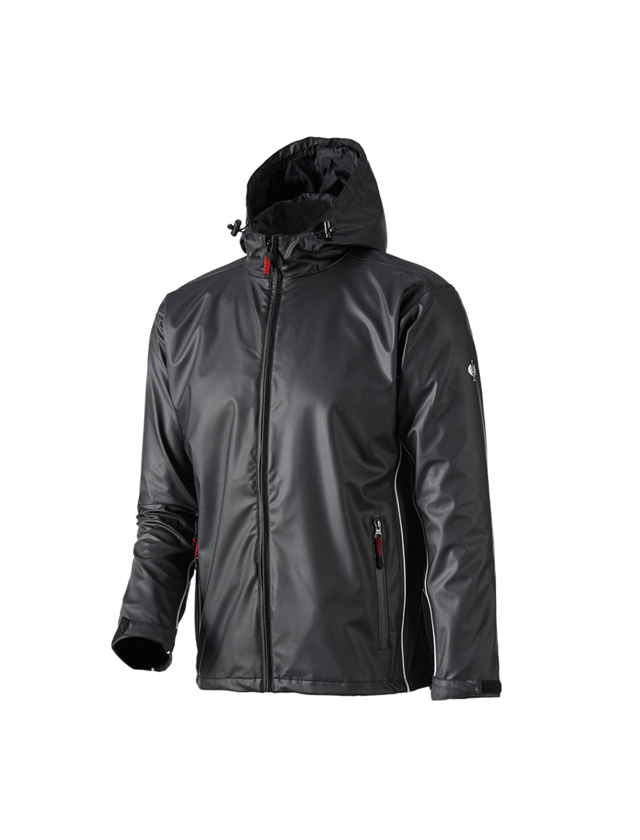 Work Jackets: Rain jacket flexactive + black/grey 1