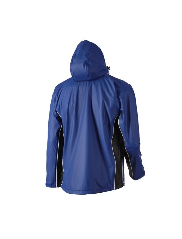 Work Jackets: Rain jacket flexactive + royal/black 3