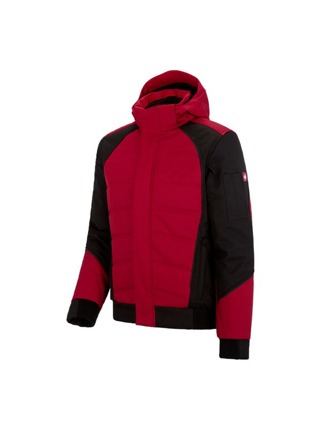 Work Jackets: Winter softshell jacket e.s.vision + red/black 2