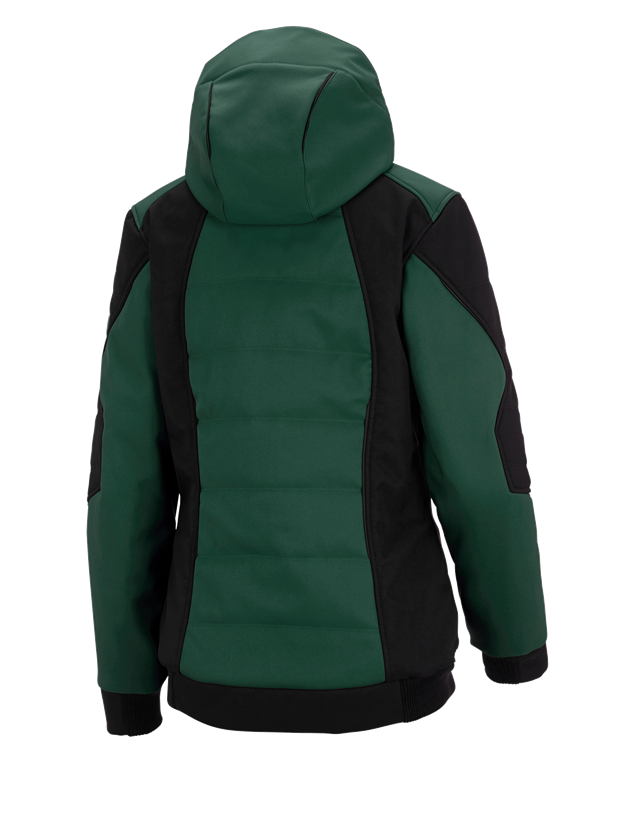 Work Jackets: Winter softshell jacket e.s.vision, ladies' + green/black 3